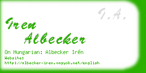 iren albecker business card